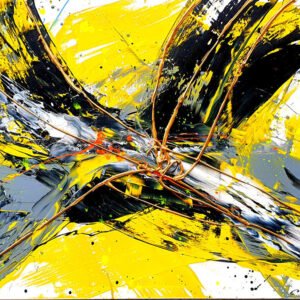 Dopamine Yellow Abstract Painting